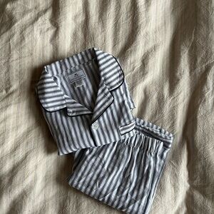 Petite Plume Kids Pajama Set - Blue and White Stripes